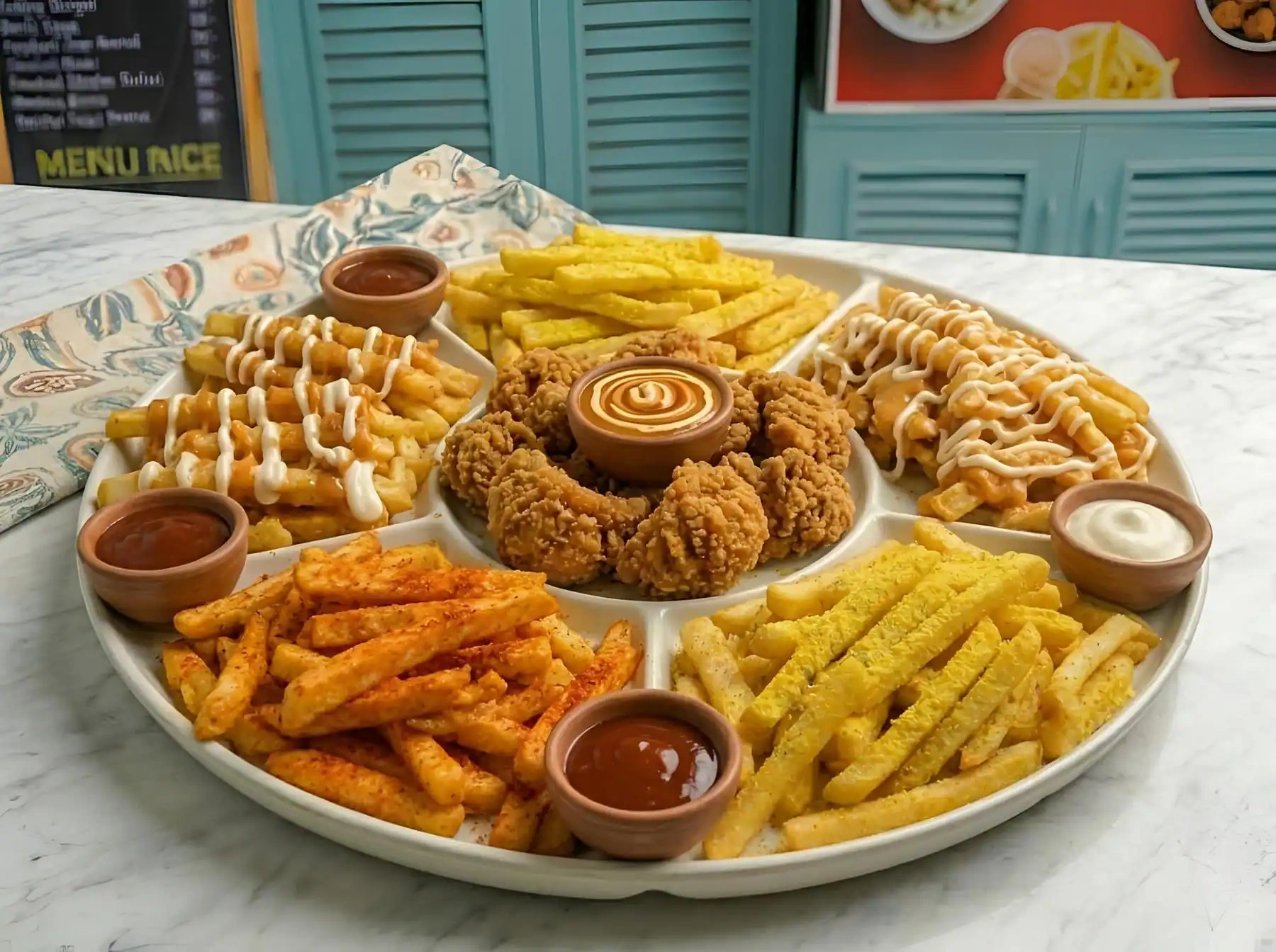 5 + 1 Flavour Hot Fries Fiesta Combo