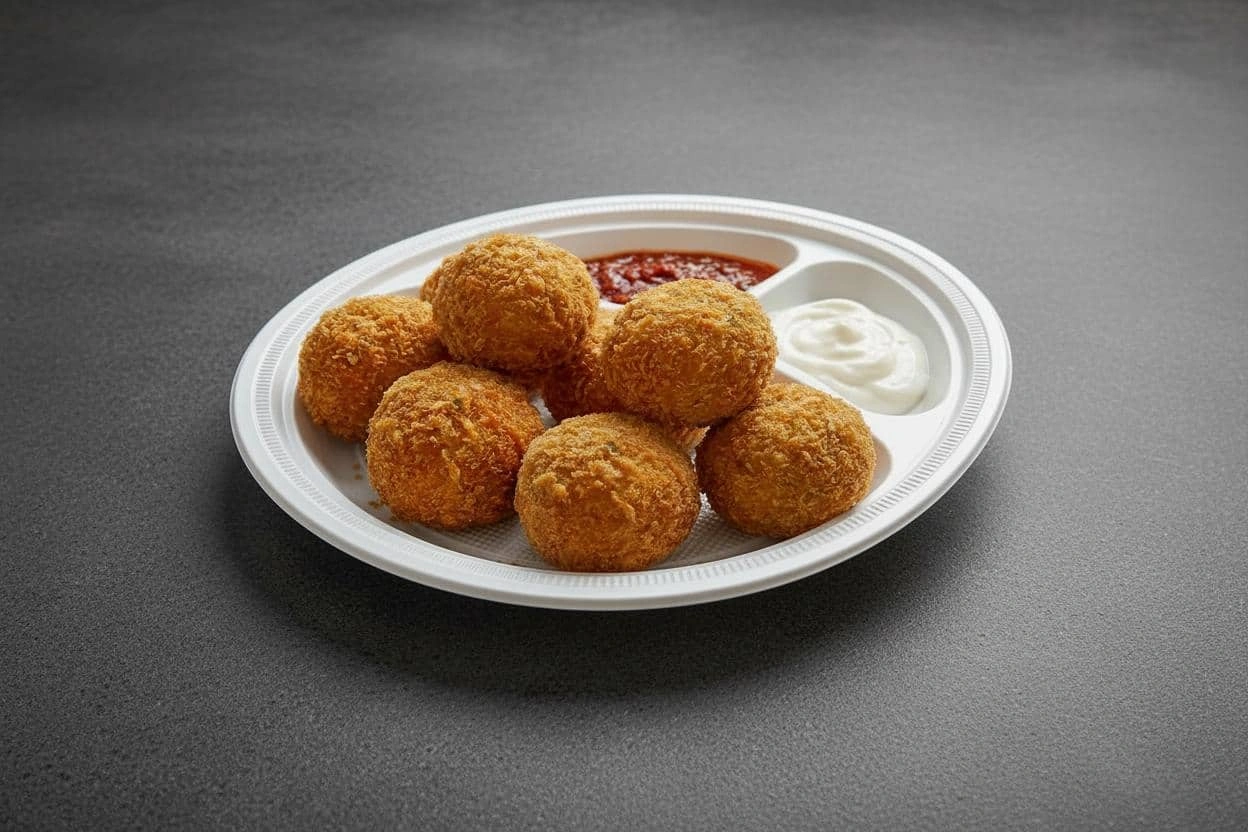 Peri Peri Veg Kurkure Momos [8 Pieces]