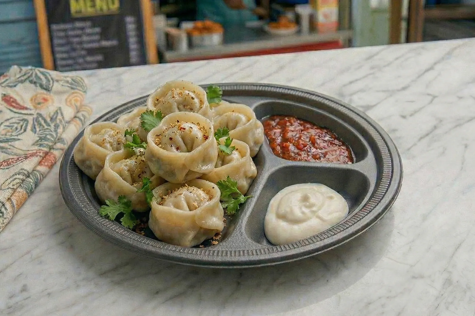 Veg Steamed Momos [12 pieces]
